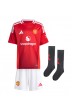 Fotbalové Dres Manchester United Alejandro Garnacho #17 Dětské Domácí Oblečení 2024-25 Krátký Rukáv (+ trenýrky)